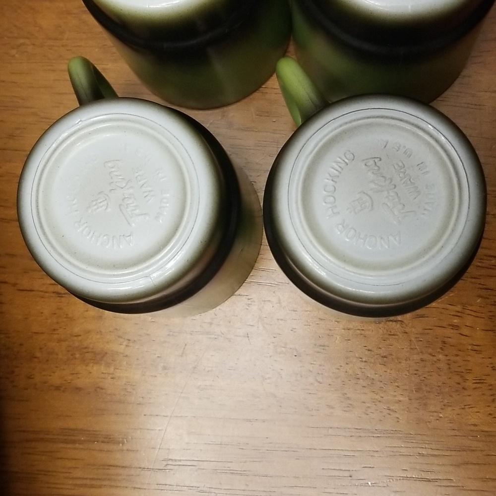 Anchor Hocking Fire-King Ware Cups set of 4 - Picture 8 of 12